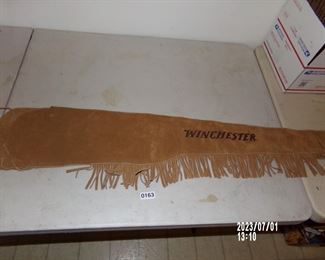 Winchester suede leather gun scabbard