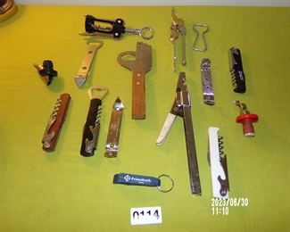 corkscrews and bottle openers