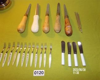 oyster knives  mini forks