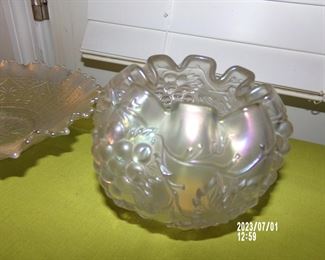 white carnival glass