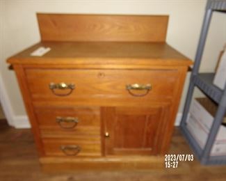 Antique oak washstand