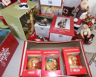 Christmas bulk lot w/Coca Cola ornaments