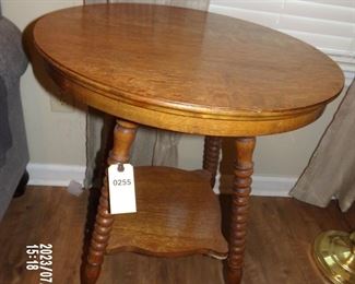 antique tiger oak glass and claw foot table