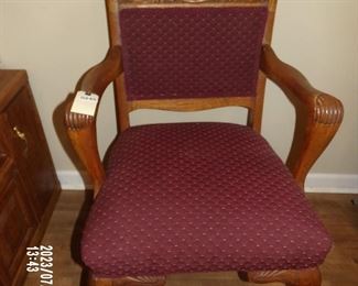 antique tiger oak chair