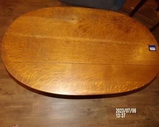 antique tiger oak coffee table