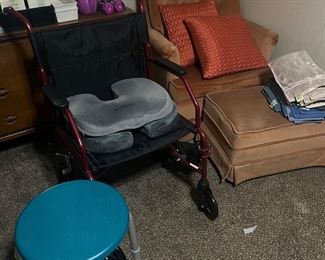wheelchair, stool