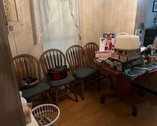 kitchen items, chairs 