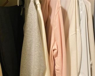 Women’s Clothing sizes are Large & Extra large - shoe size 12M. Some of brands are Coldwater Creek, Liz clairborn, Eddie Bauer, Chaps, Sag Harbor 