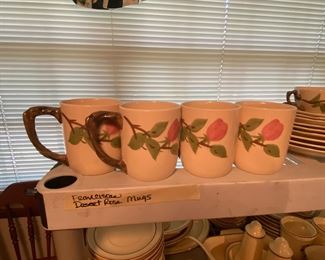 Franciscan Desert Rose set of 4 mugs 