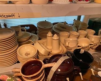 Close up of Pfaltzgraff set of dishes (70+ pieces) 