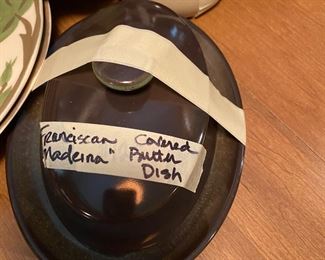 Several pieces of Franciscan “Madeira” - this is covered butter dish 