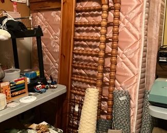 Headboard, footboard mattress & box springs with rails