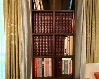 Bookcase and books in living room