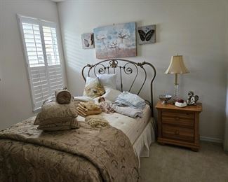 Metal headboard and frame
Alexander Julian night stand