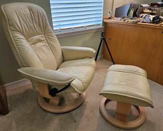 Stress less chair and ottoman made in Norway by Ekornes