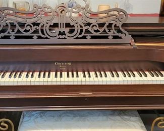 Antique Chickering Quarter Grand piano