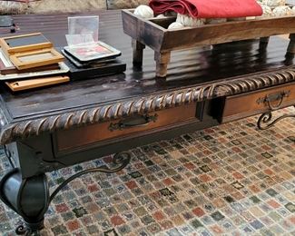 Rustic western style coffee table
