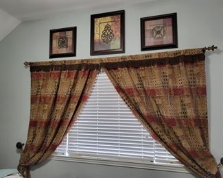 Drapes and artwork