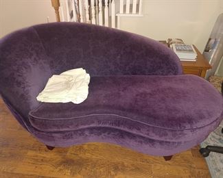 Velvet fainting couch