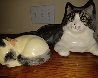Ceramic cats.