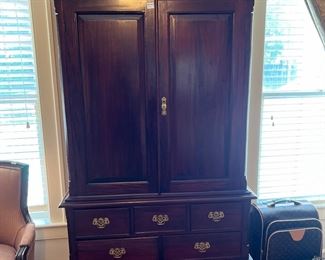 Highboy style cabinet over drawers