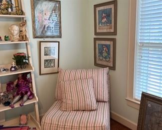 Pair of armless chairs