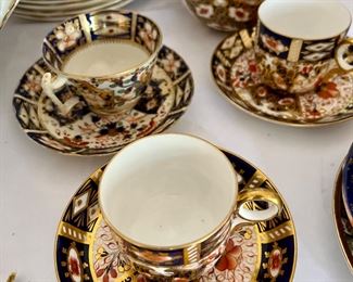 Royal Crown Derby cups and saucers