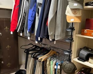 Men’s clothing and shoes and weights