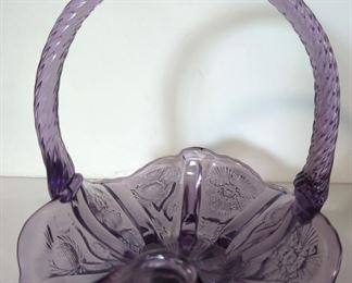 Fenton Amethyst Glass Basket