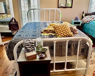 antique iron bed queen size