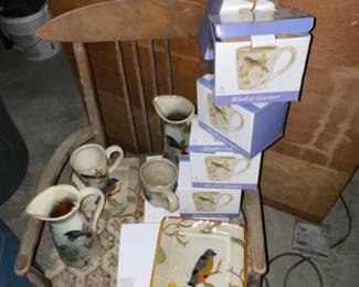 New Gift items in the packages, Blue Bird plates, pitchers and mugs. Great as a special gift