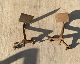 Pair of stage couch or buggy foot holds