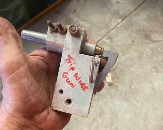 This is an unusual piece, and may or may not be present at the sale.                                                                                                 A trip wire home made Gun.                                                  Made of aluminum.                                                                          The firing pin is either worn off or ground down.        This is just a conversation piece, and was previously used for ammunition testing. This prototype is not in working order and cannot be restored, do not purchase for duplication purposes or to attempt to restore.  I’m checking with friend in Law enforcement to see if In the present environment I can even sell it even though it is not able to be used in current condition. We’ll see.                                                                                                     Just in case I’ll be wiping my prints off of this one