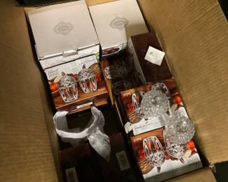 Several packaged gift items from Shannon Crystal, 