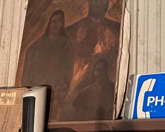 Weird and dark painting from a Modesto based artist, no signature