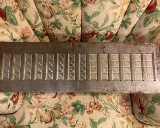 Very, very rare, Hershey mold plate from the Hershey factory that closed in 2007 in Oakdale California. I’ve had the honor to obtain and sale a couple of Hershey plates in the past. The buyer framed and hung them in the kitchen.