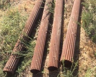 Street light columns made of very heavy steel approx 85lbs each 