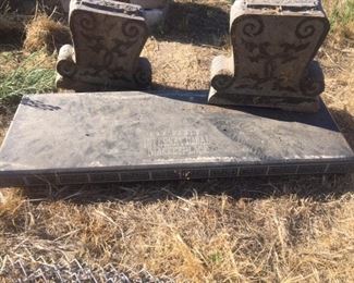 2nd of two granite benches with bases