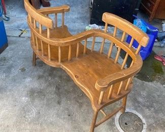 Kissing chair/Courting chair                                                             They really do exist