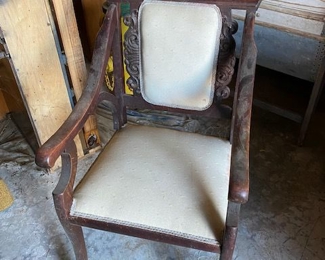 Cherub faced parlor chair
