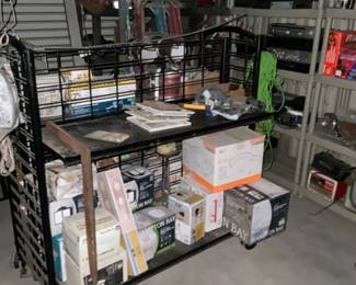 Getting things organized, lots of electrical fixtures still in the packages