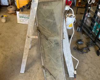 50’s-60’s MG windshield frame with broken glass 