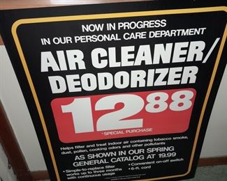 ORIGINAL & UNUSED Sears Department Store Advertising Sign From The Paramus Park Mall (Paramus, NJ) Location