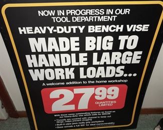 ORIGINAL & UNUSED Sears Department Store Advertising Sign From The Paramus Park Mall (Paramus, NJ) Location