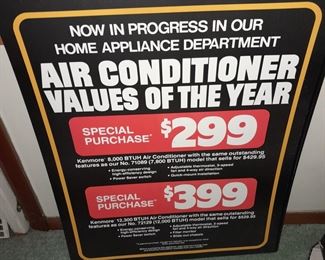 ORIGINAL & UNUSED Sears Department Store Advertising Sign From The Paramus Park Mall (Paramus, NJ) Location