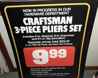 ORIGINAL & UNUSED Sears Department Store Advertising Sign From The Paramus Park Mall (Paramus, NJ) Location