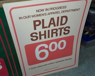 ORIGINAL & UNUSED Sears Department Store Advertising Sign From The Paramus Park Mall (Paramus, NJ) Location