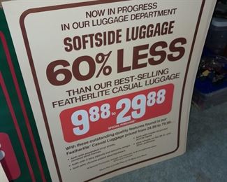 ORIGINAL & UNUSED Sears Department Store Advertising Sign From The Paramus Park Mall (Paramus, NJ) Location