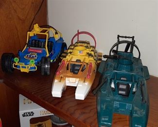 Vintage G..I.Joe Eco Striker, Tiger Shark Tiger Force Boat, & Cobra Water Moccasin Arah Boat Vehicle 