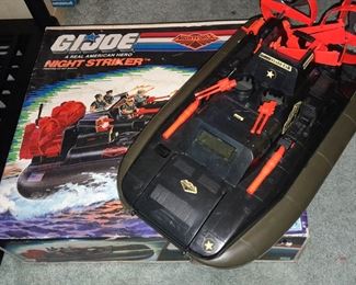 Vintage G.I.Joe Night Striker Boat Vehicle W/ ORIGINAL BOX